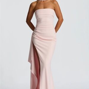 Chic Strapless Pink Gown